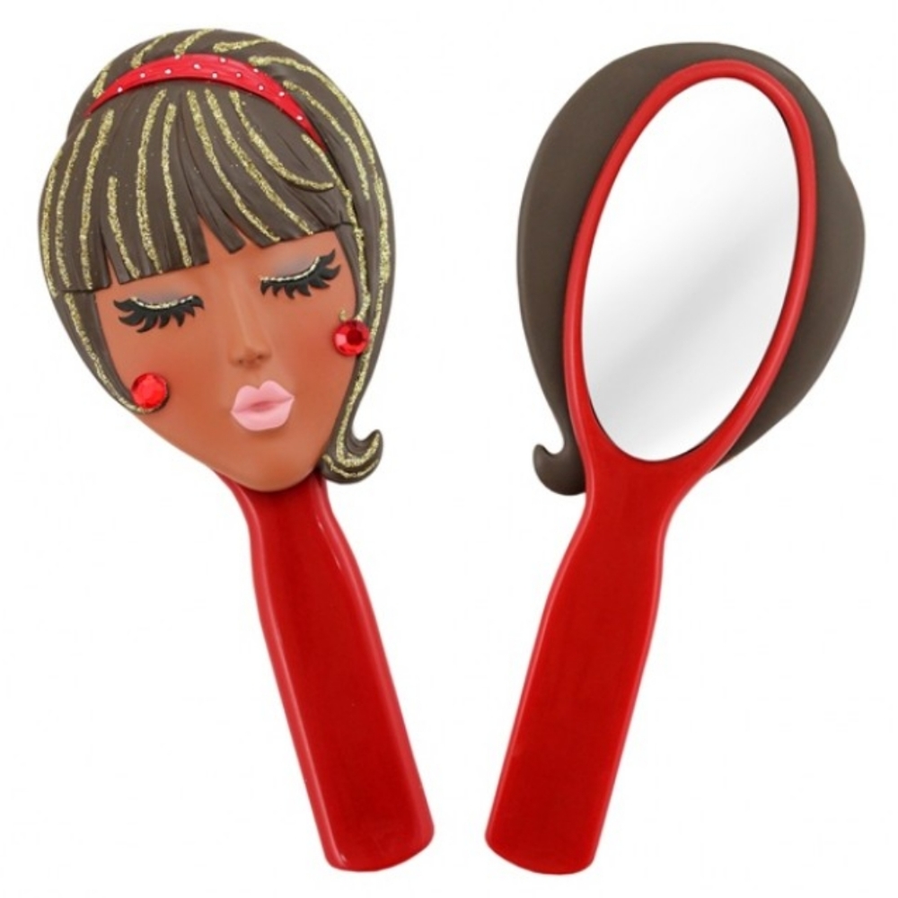 Diva Face Lady Hand Mirror! New With Tags!
